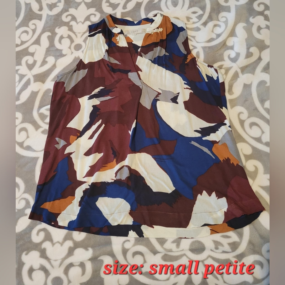 Colorful Abstract Sleeveless Top